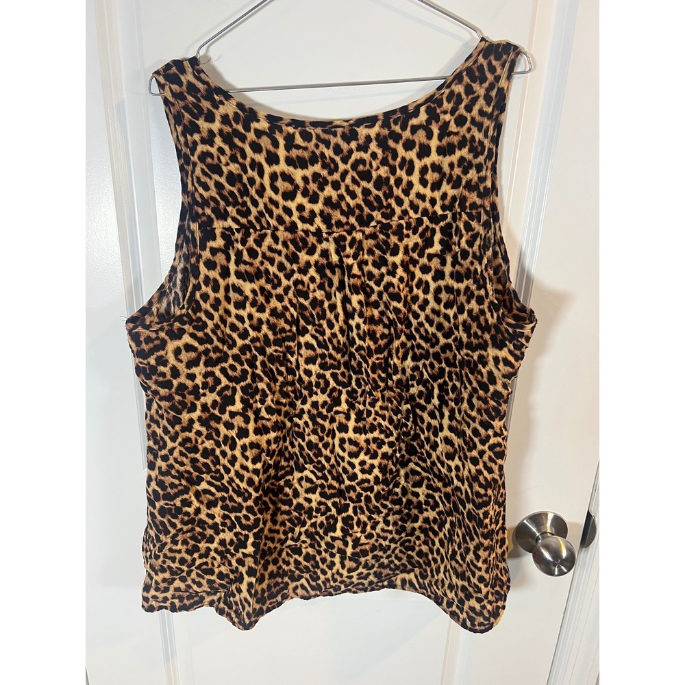 Torrid Womens Tank Top Leopard Print Brown Size 2 - Picture 4 of 7